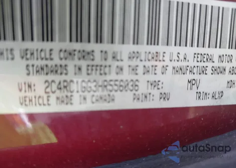 2017 Chrysler Pacifica Limited from USA, damaged, VIN 2C4RC1GG3HR556036